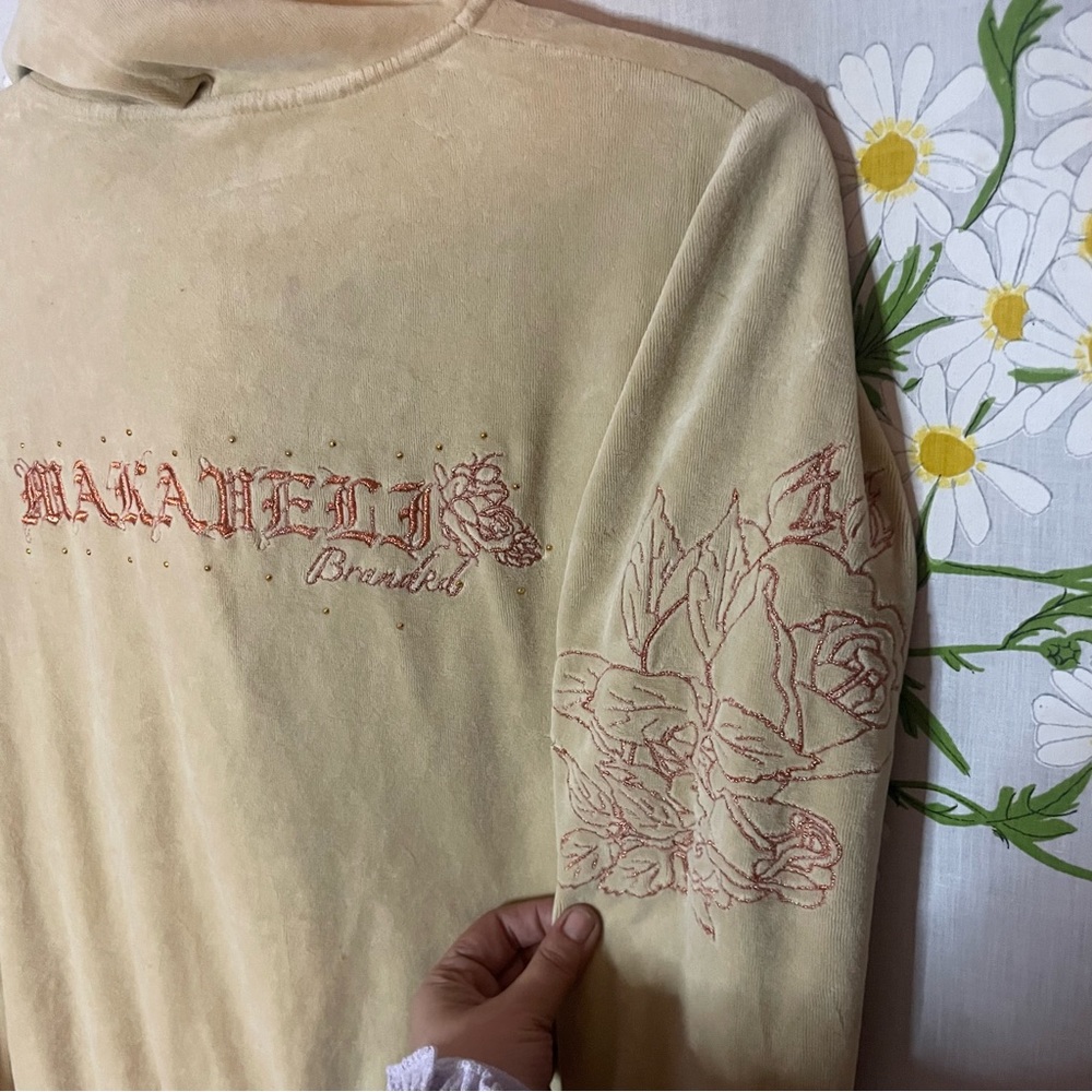 OFFICIAL TUPAC MAKAVELI BRANDED rose gold embroidered track suit jacket - Picture 8 of 8